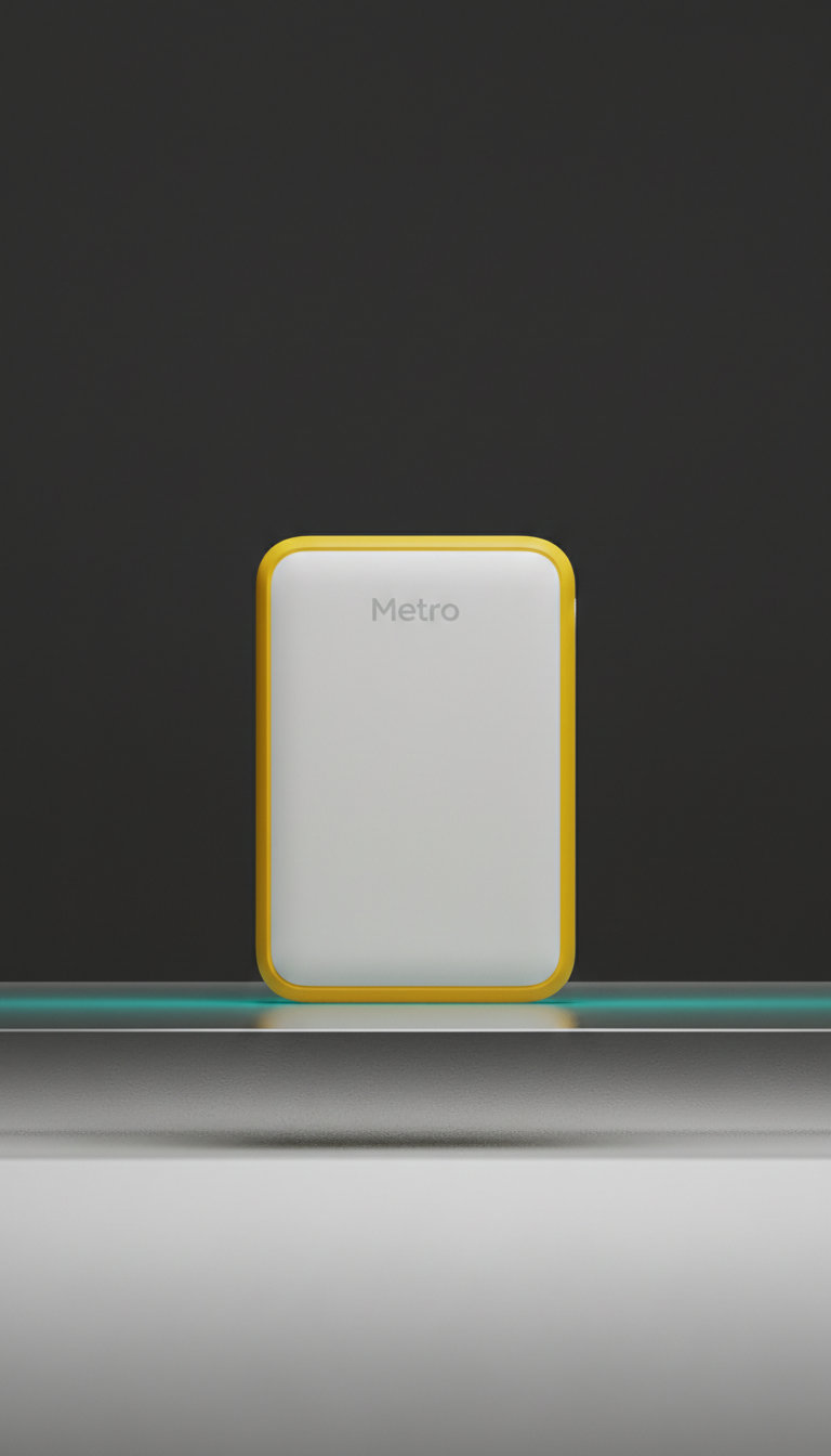Metro Portable Power Bank Cloud White
