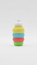 Collapsible Fitness Bottle with Leak-Proof Lid